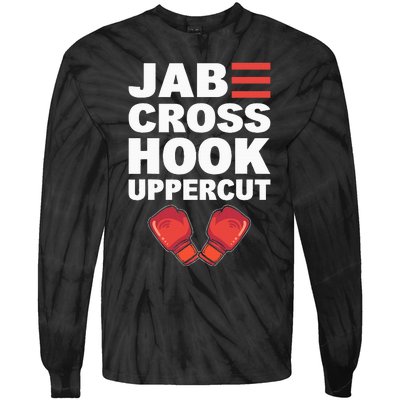 Jab Cross Hook Uppercut Professional Kickboxer Tie-Dye Long Sleeve Shirt