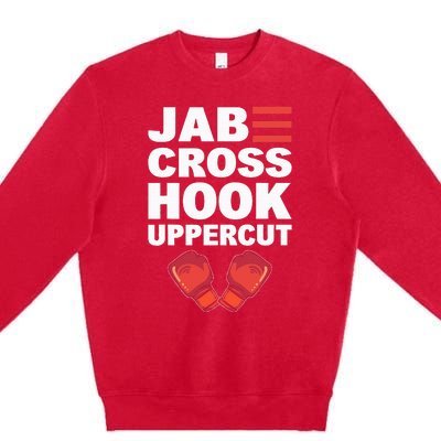 Jab Cross Hook Uppercut Professional Kickboxer Premium Crewneck Sweatshirt