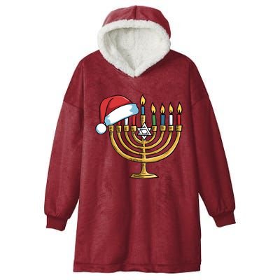 Jewish Christmas Hanukkah Chanukah Holiday Hooded Wearable Blanket