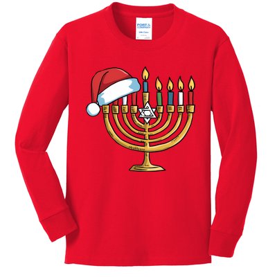 Jewish Christmas Hanukkah Chanukah Holiday Kids Long Sleeve Shirt