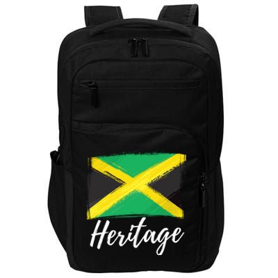 Jamaica Caribbean Heritage Flag Proud Caribbean Jamaican Dna Funny Gift Impact Tech Backpack