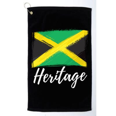 Jamaica Caribbean Heritage Flag Proud Caribbean Jamaican Dna Funny Gift Platinum Collection Golf Towel