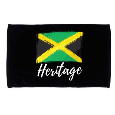 Jamaica Caribbean Heritage Flag Proud Caribbean Jamaican Dna Funny Gift Microfiber Hand Towel