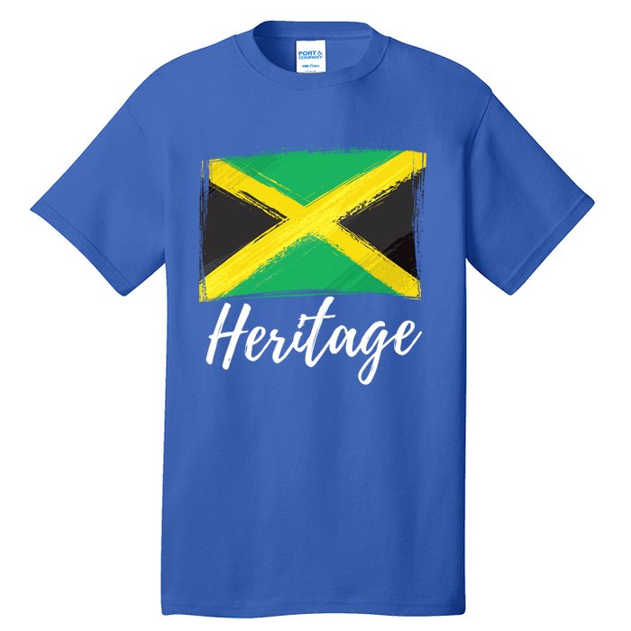 Jamaica Caribbean Heritage Flag Proud Caribbean Jamaican Dna Funny Gift Tall T-Shirt