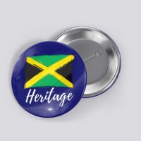 Jamaica Caribbean Heritage Flag Proud Caribbean Jamaican Dna Funny Gift Button