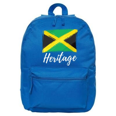 Jamaica Caribbean Heritage Flag Proud Caribbean Jamaican Dna Funny Gift 16 in Basic Backpack