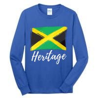 Jamaica Caribbean Heritage Flag Proud Caribbean Jamaican Dna Funny Gift Tall Long Sleeve T-Shirt