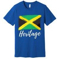 Jamaica Caribbean Heritage Flag Proud Caribbean Jamaican Dna Funny Gift Premium T-Shirt