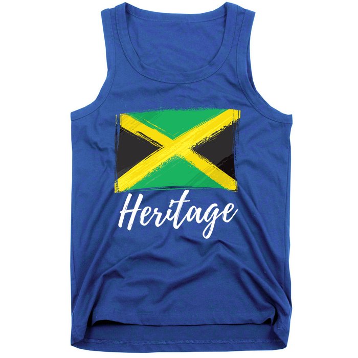 Jamaica Caribbean Heritage Flag Proud Caribbean Jamaican Dna Funny Gift Tank Top