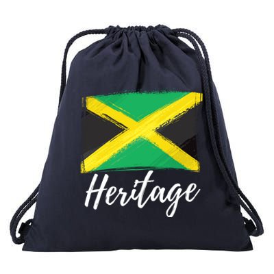 Jamaica Caribbean Heritage Flag Proud Caribbean Jamaican Dna Funny Gift Drawstring Bag