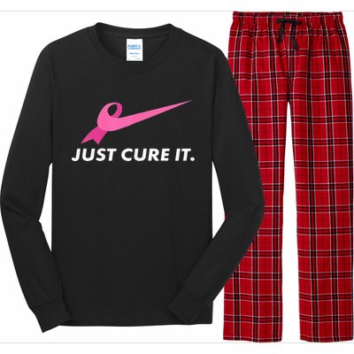 Just Cure It Breast Cancer Awareness Long Sleeve Pajama Set