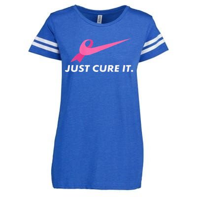 Just Cure It Breast Cancer Awareness Enza Ladies Jersey Football T-Shirt