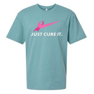 Just Cure It Breast Cancer Awareness Sueded Cloud Jersey T-Shirt