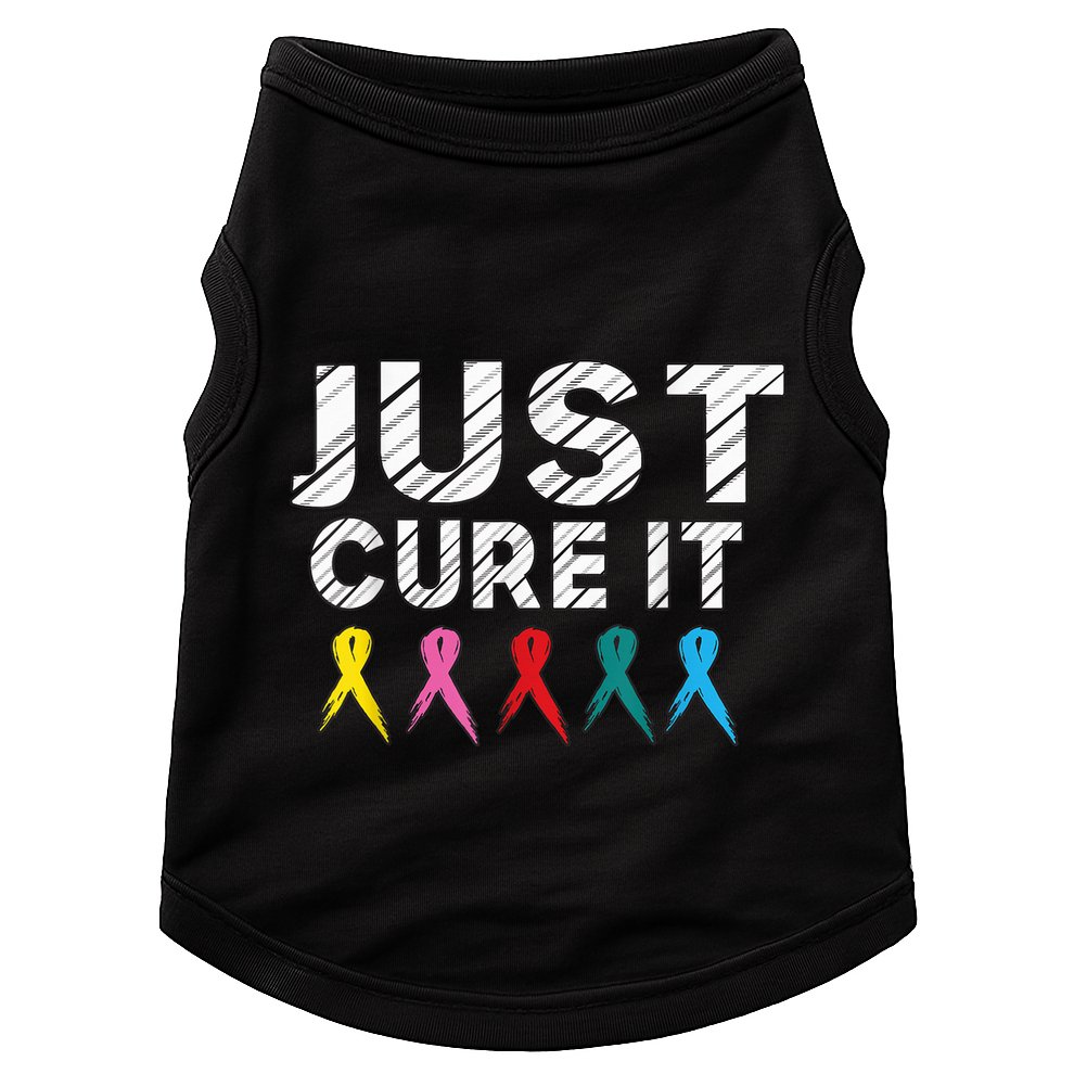 Just Cure It Tee  Wo Kid Cancer Survivors Fight It Doggie Tank