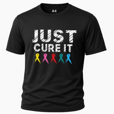 Just Cure It Tee  Wo Kid Cancer Survivors Fight It Performance Shirt