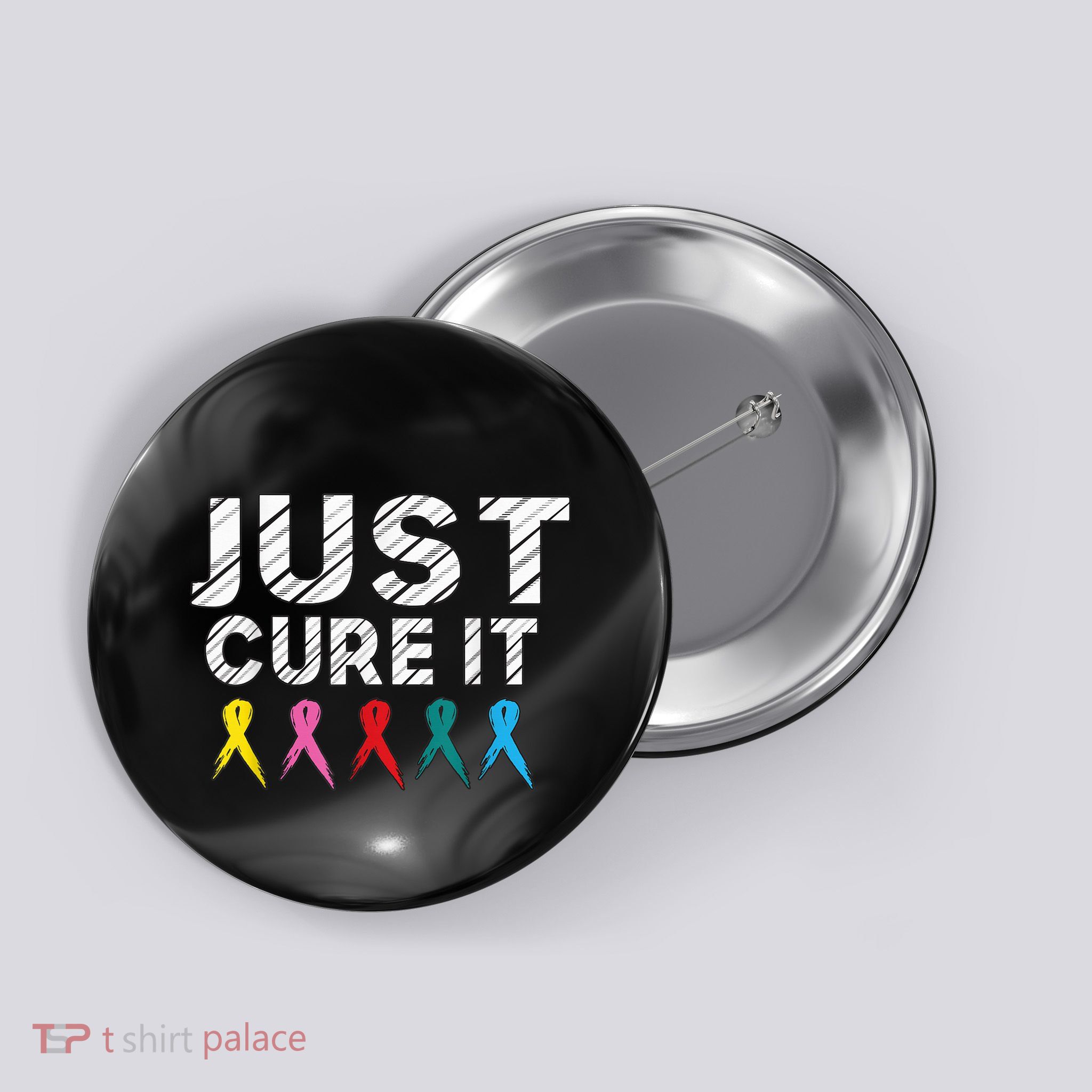 Just Cure It Tee  Wo Kid Cancer Survivors Fight It Button