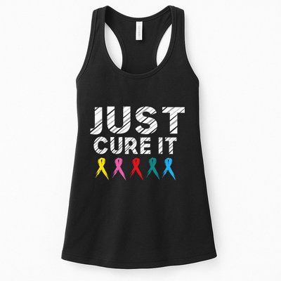 Just Cure It Tee  Wo Kid Cancer Survivors Fight It Womens Tank Top