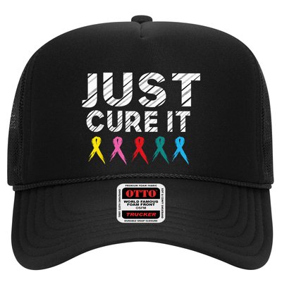 Just Cure It Tee  Wo Kid Cancer Survivors Fight It Trucker Hat