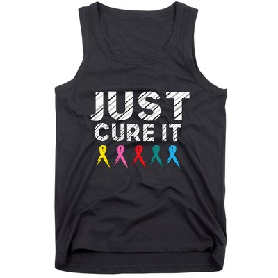 Just Cure It Tee  Wo Kid Cancer Survivors Fight It Tank Top