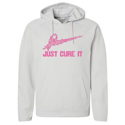 Just Cure It Breast Cancer Performance Fleece Hoodie