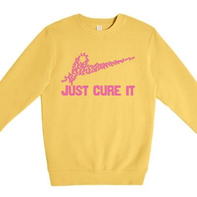 Just Cure It Breast Cancer Premium Crewneck Sweatshirt