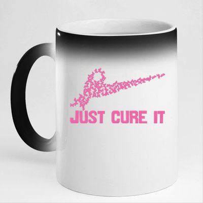 Just Cure It Breast Cancer 11oz Black Color Changing Mug