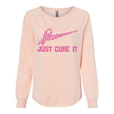 Just Cure It Breast Cancer Womens California Wash Sweatshirt