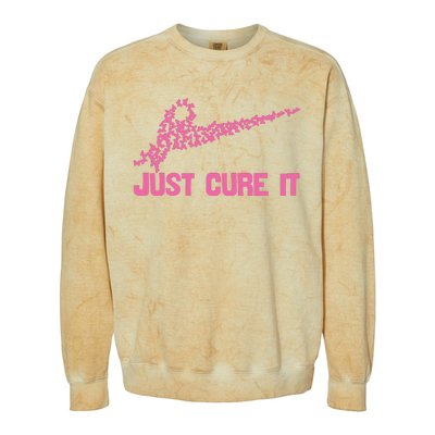 Just Cure It Breast Cancer Colorblast Crewneck Sweatshirt