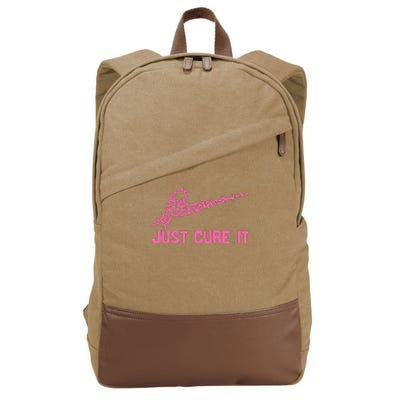 Just Cure It Breast Cancer Cotton Canvas Backpack