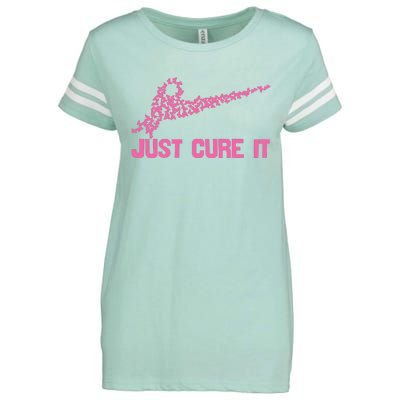 Just Cure It Breast Cancer Enza Ladies Jersey Football T-Shirt