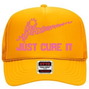 Just Cure It Breast Cancer High Crown Mesh Back Trucker Hat