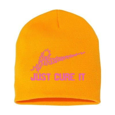 Just Cure It Breast Cancer Short Acrylic Beanie