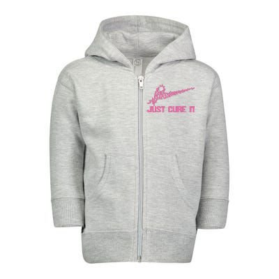 Just Cure It Breast Cancer Toddler Zip Fleece Hoodie