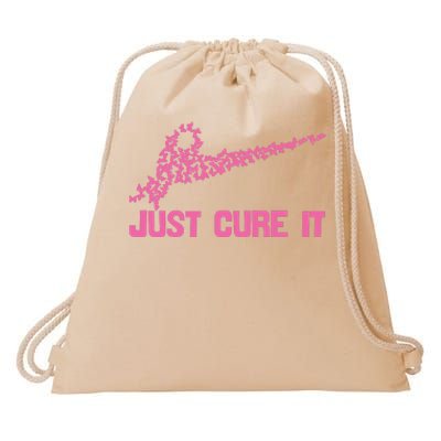 Just Cure It Breast Cancer Drawstring Bag