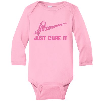 Just Cure It Breast Cancer Baby Long Sleeve Bodysuit