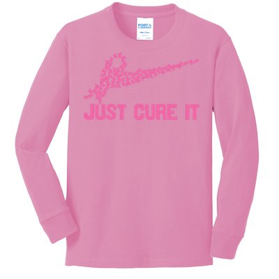 Just Cure It Breast Cancer Kids Long Sleeve Shirt