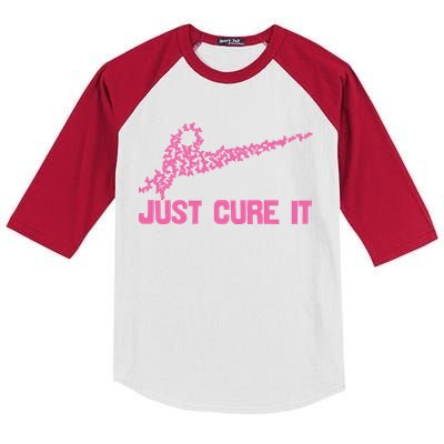 Just Cure It Breast Cancer Kids Colorblock Raglan Jersey