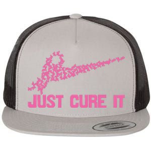 Just Cure It Breast Cancer Flat Bill Trucker Hat