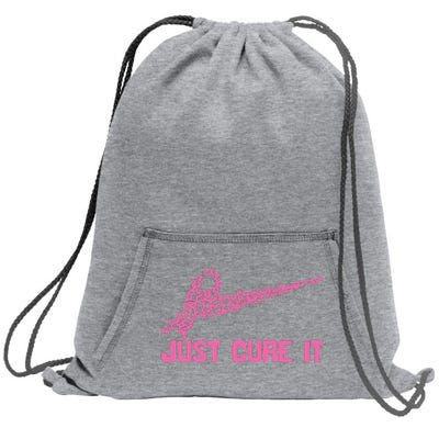 Just Cure It Breast Cancer Sweatshirt Cinch Pack Bag