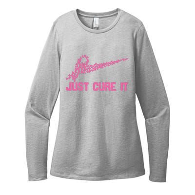 Just Cure It Breast Cancer Womens CVC Long Sleeve Shirt