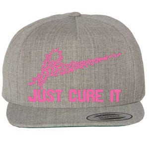 Just Cure It Breast Cancer Wool Snapback Cap