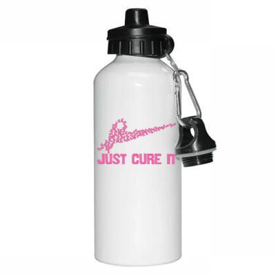 Just Cure It Breast Cancer Aluminum Water Bottle