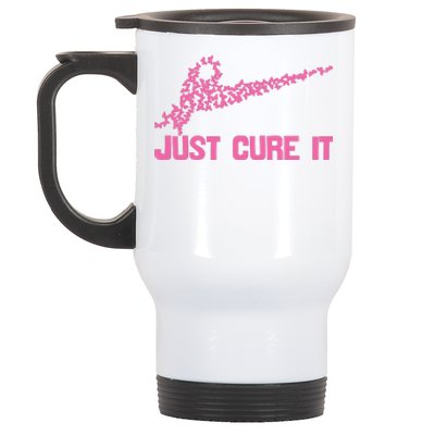 Just Cure It Breast Cancer Stainless Steel Travel Mug