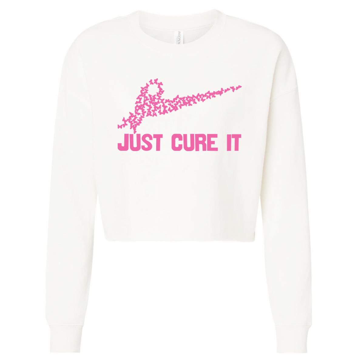 Just Cure It Breast Cancer Cropped Pullover Crew