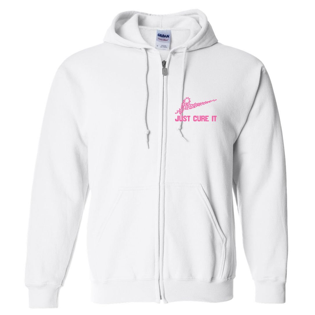 Just Cure It Breast Cancer Full Zip Hoodie