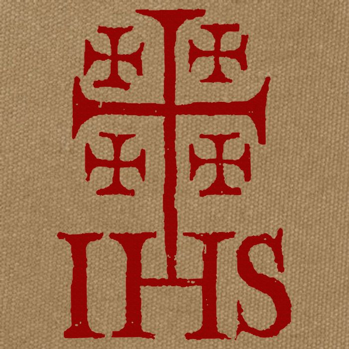 Jerusalem Cross Ihs Knights Templar Cotton Canvas Backpack