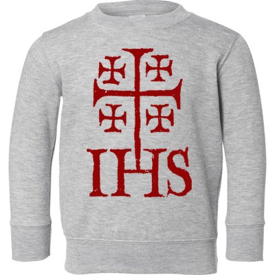 Jerusalem Cross Ihs Knights Templar Toddler Sweatshirt