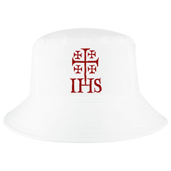 Jerusalem Cross Ihs Knights Templar Cool Comfort Performance Bucket Hat