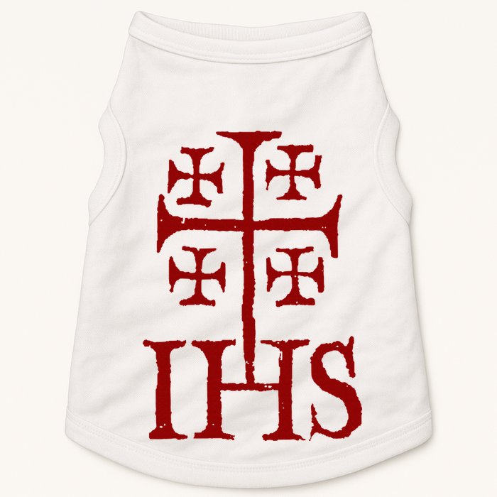 Jerusalem Cross Ihs Knights Templar Doggie Tank