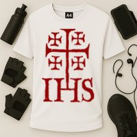 Jerusalem Cross Ihs Knights Templar Performance Shirt